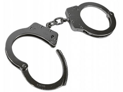 Profesionálne policajné putá strieborná oceľ_0