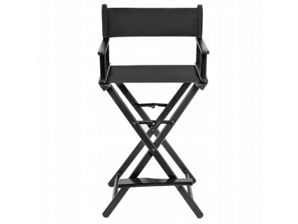 Hliníková riaditeľská stolička na líčenie, čierna_0