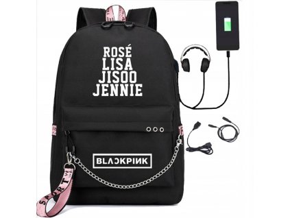 Školská taška, batoh - Školský batoh pre školu blackpink USB k-pop_0
