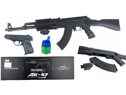 BALL RIFLE AK47 ASG LASER + BALLS + GUN_0