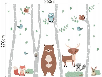 Samolepky na stenu pre deti Brezy D302 270x350cm_0