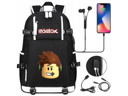 ROBLOX WODOODPORNY PLECAK SZKOLNY MLODZIEZOWY USB