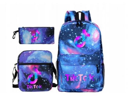 Školská taška - batoh, set, zostava - NOVÝ BACKPACK SET CASE CASE BAG TIK TOK_0