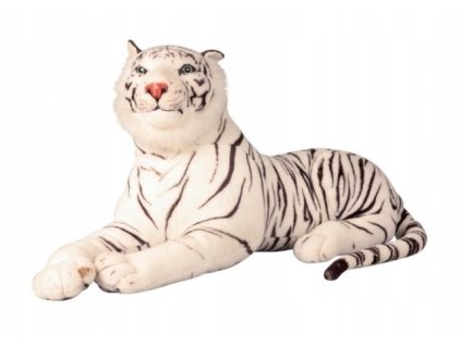 TIGER VEĽKÉ PLYŠOVÉ AKO JASNÝ HNEDÁ BIELA 100+55 cm_0