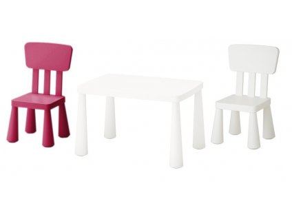 IKEA MAMMUT SET 2 x stolička + stôl FARBA_0