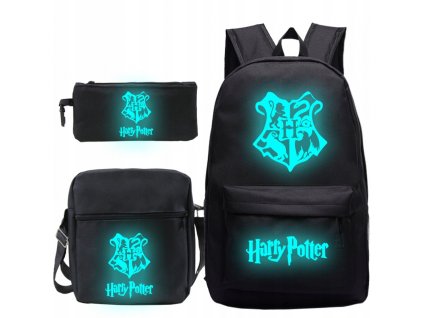 Školská taška - batoh, set, zostava - SADA SVETLO HARRY POTTER BACKPACK A4 TAŠKA NA OBAL NA CERPADLÁ_0