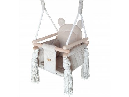 Hojdačka pre deti - Hojdačka pre dieťa, bezpečná, pre deti BÉŽOVÁ_0