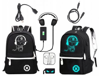 Školská taška, batoh - Školský batoh. Mládež svetelné reflexné USB_0