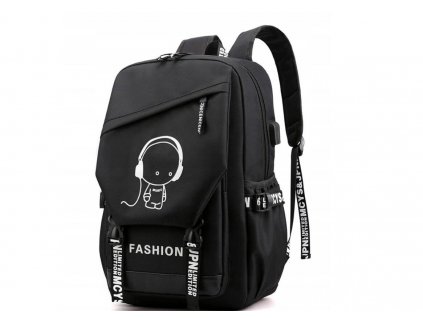 Školská taška, batoh - OSVETLENIE BATOHU NA ŠKOLU USB PORT PENCIL PADLOCK_5