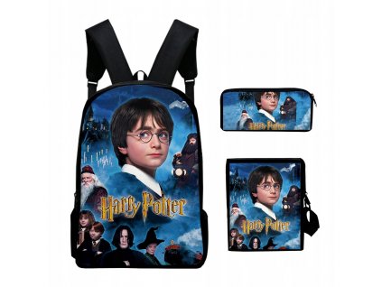 Školská taška - batoh, set, zostava - VEĽKÝ BATOH BATÉRIA HARRY POTTER POPULÁRNA SÚPRAVA 3 KS_0
