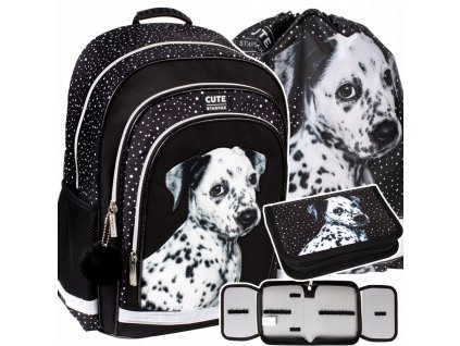 Školská taška - batoh, set, zostava - Sada školského batohu s psím psom triedy 1-3_0