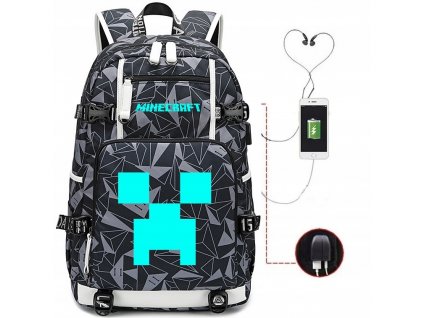 Školská taška, batoh - Batoh Minecraft Vodotesné žiariace v tme_0