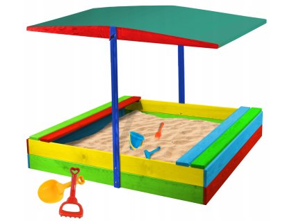 Detské pieskovisko - PÍSNIČKA S LAVIČKOVÝMI lavičkami 150x150 CM ZADARMO_0