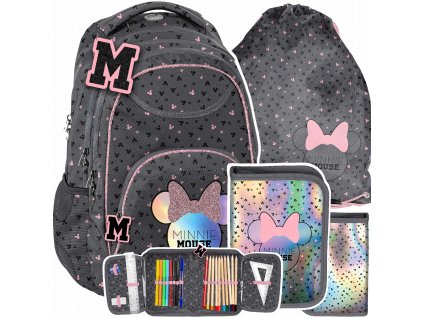Školská taška, batoh - Backpack School Set Minnie Myš pre dievča_0