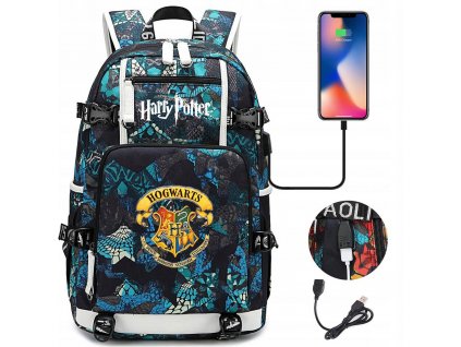 Školská taška, batoh - Batoh vodotesný veľký a4 harry potter usb_0
