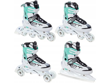 Rolki Łyżwy 4v1 RAVEN Profession White / Mint 28-32_0