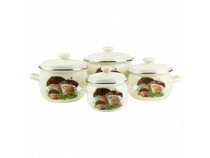 Sada hrncov - Smaltované hrnce 8 EL KPL sada Indukčné vzor_0