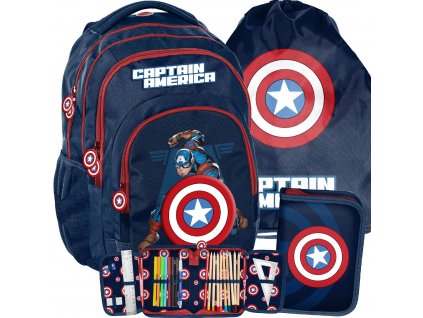 Školská taška, batoh - Školský batoh kapitán America Avengers set_0