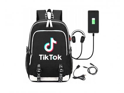 Aktovka - BACKPACK TIK TOK PORT USB SATCHEL BIG A4 NOVINKA_0