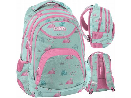 Školská taška, batoh - Batoh Školské plameniaky pre módnu módu_0