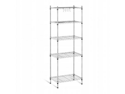 Prelamovaný drôtený úložný regál, šedá farba 150x_0