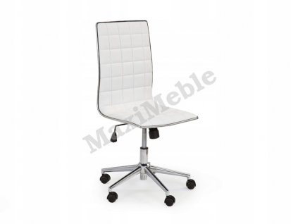 TIROL kancelárska stolička biela eko koža TILT HALMAR_0