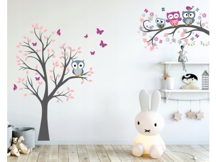Nálepka na stenu Detské samolepky na stenu sovy_2