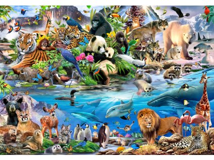 Nástenné maľby ZVIERAT SVETA 208x146 FLIZELINA_0