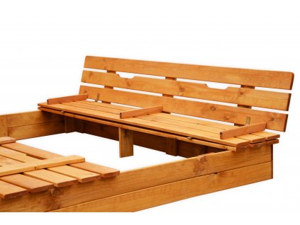 Detské pieskovisko - Pieskovisko 180 x 180 s uzavretými lavicami + DNO_0