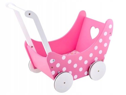 Drewniany WOZEK dla lalek pchaczyk retro ZA2250 Marka inna
