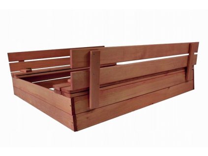 Detské pieskovisko - SANDBOX S IMPREGNOVANÝMI LAVICAMI 120x120_0