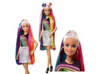 BARBIE DOLL SHINY RAINBOW DLHÉ VLASY FXN96_0