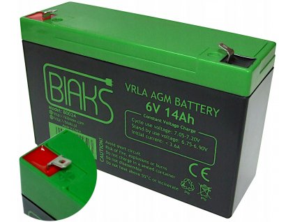 Nabíjateľné VRLA AGM 6V 14AH pre augia_0