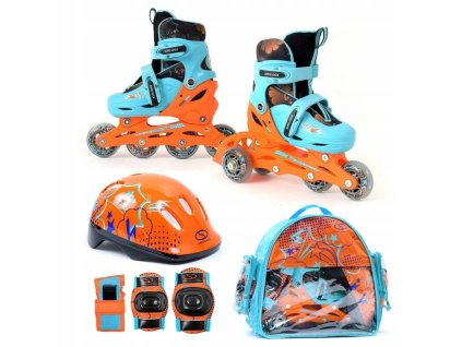 KOLIESKOVÉ KORČUĽKY KOLEČKY PRILBA + OBUV + BATOH 30-33_15