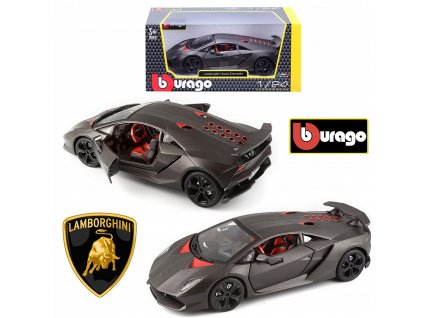 Bburago 1:24 Lamborghini Sesto Elemento Met sivá_0