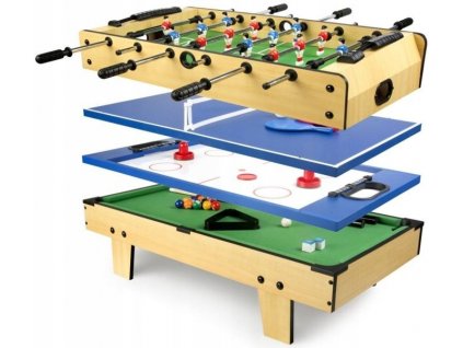 Stôl na hry, stolný futbal, vzdušný hokej, tenis, biliard 4 v 1_0