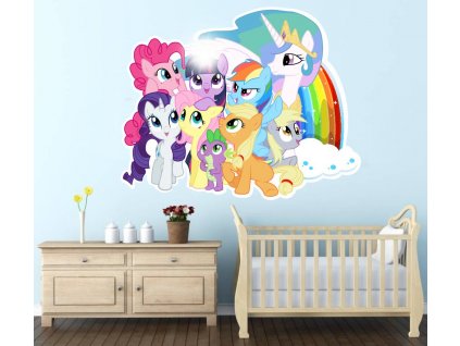 3D samolepky na stenu My Little Pony Kucyki 70cm_0
