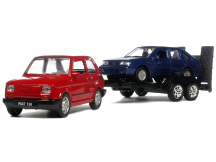 KOVOVÉ AUTÁ POLONEZ CARO FIAT 126p LAWETA MALUCH_0