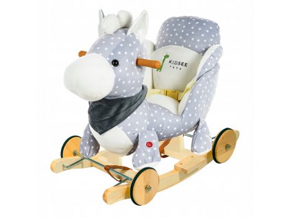 Kidsee hojdací kôň sivý