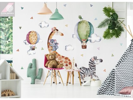 Samolepky na stenu pre deti TRÓPOCH ŽIRAFA L_0