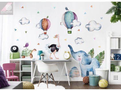 Samolepky na stenu pre deti TROPIKI ELEPHANT L_0