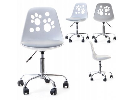 MALÉ DETSKÉ STOLIČKY S KOLIESKAMI PRE NOHY, BIELA, SIVÁ_0