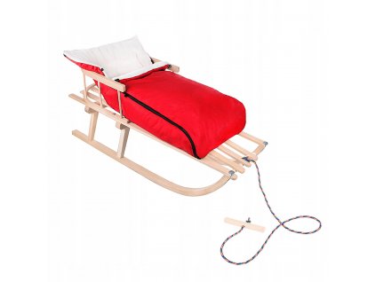 Bukové sanky s operadlom + fusak podľa výberu_0