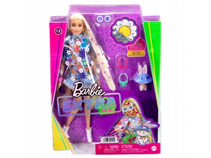 Barbie Extra Lalka Komplet w kwiatki Blond wlosy
