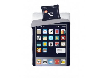 OBLIEČKY 140x200 Młodzieżow Telefón IPHONE Bavlna_0