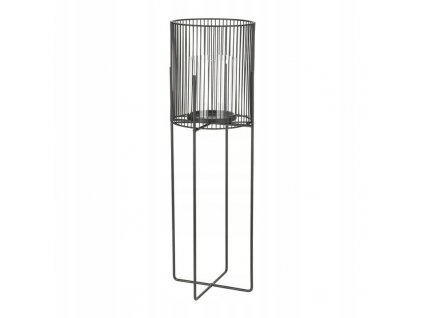 Svietník, lampáš - Kovový luster čierny moderný lucerny 63 cm_0