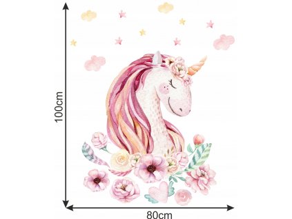 Samolepky na stenu pre deti jednorožec D128 100cm_0