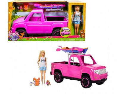 BÁBIKA BARBIE MEGA SET AUTÁ KAJAK CAMPING FNY40_2