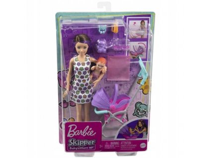 LALKA BARBIE OPIEKUNKA SKIPPER WOZEK BOBAS ZESTAW