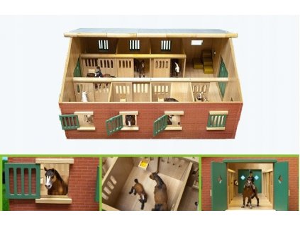 Drevená konská stajňa KIDS GLOBE SCHLEICH_0